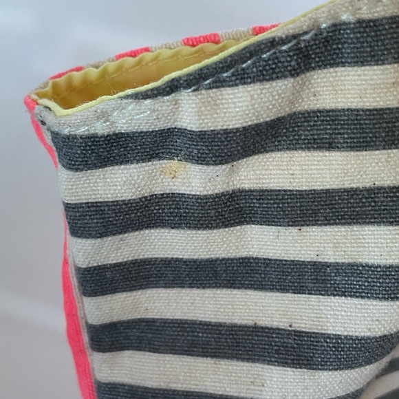 O’Neill 2-Way Canvas & Leather Tote Bag - Pink Stripe or Grey/Blue Stripe - Picture 11 of 11